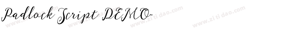 Padlock Script DEMO字体转换